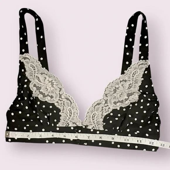 Vintage Victoria’s Secret 1980s Polka Dot Lace 3-Piece Set Robe Shorts Bra Small - Picture 7 of 16